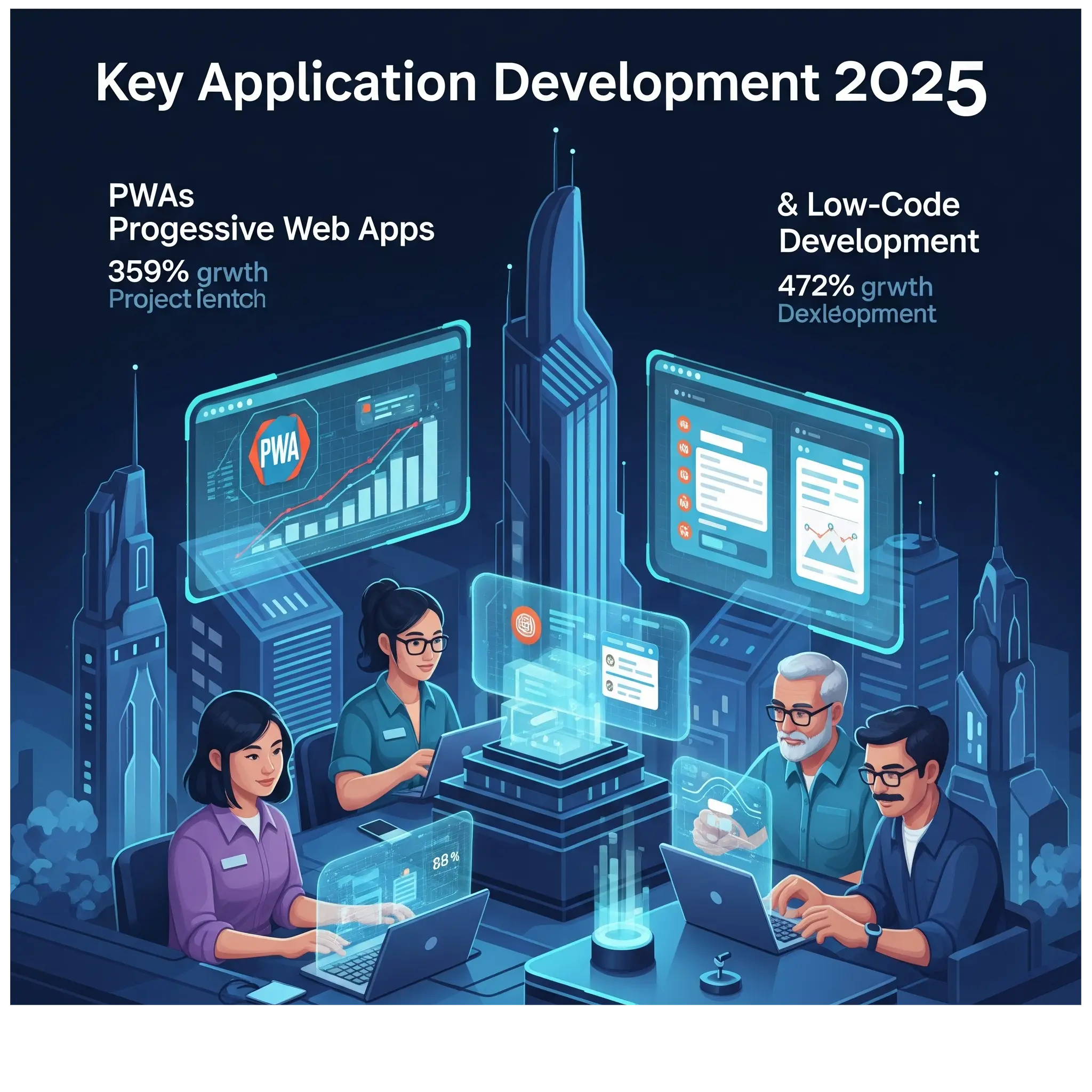 <?php echo _e('เทรนด์การพัฒนาแอปพลิเคชันในปี 2568: PWA และ Low-Code', 'Application Development Trends in 2025: PWA and Low-Code'); ?>